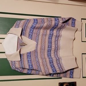J.Crew Collared Fair Isle sweater
